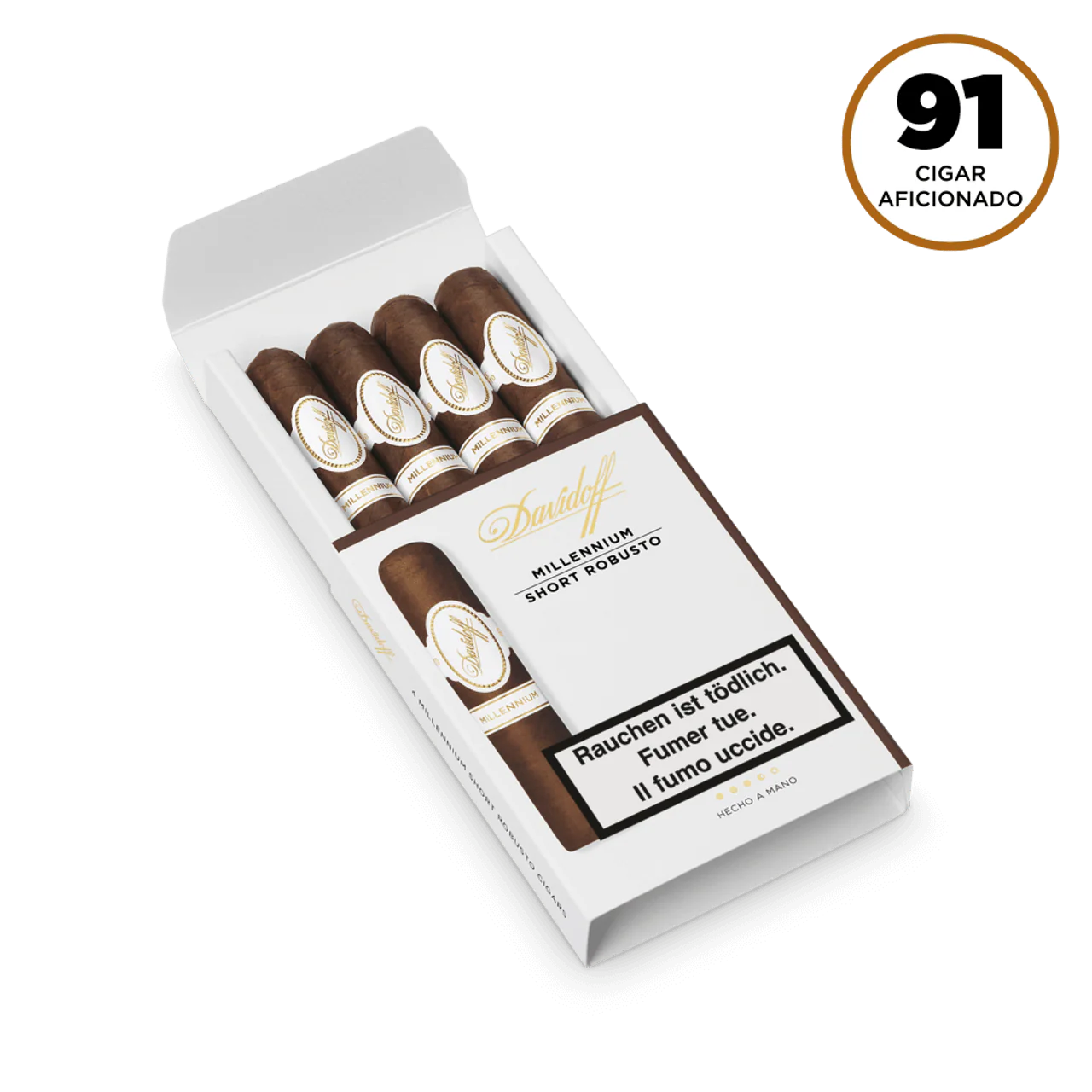 Davidoff Millennium Blend Short Robusto Cigar - Image 3